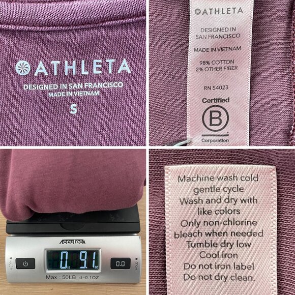 Athleta Sweatshirt Women Small Sundown Antique Burgundy Plum 405162-11 - Picture 12 of 12
